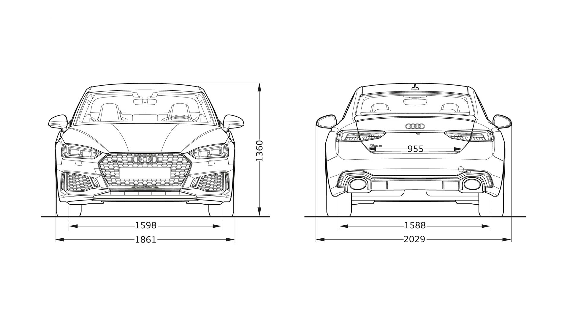 Audi RS5 dimensions > Audi RS5 Coupe' 2019 > Audi Models > Audi Jordan